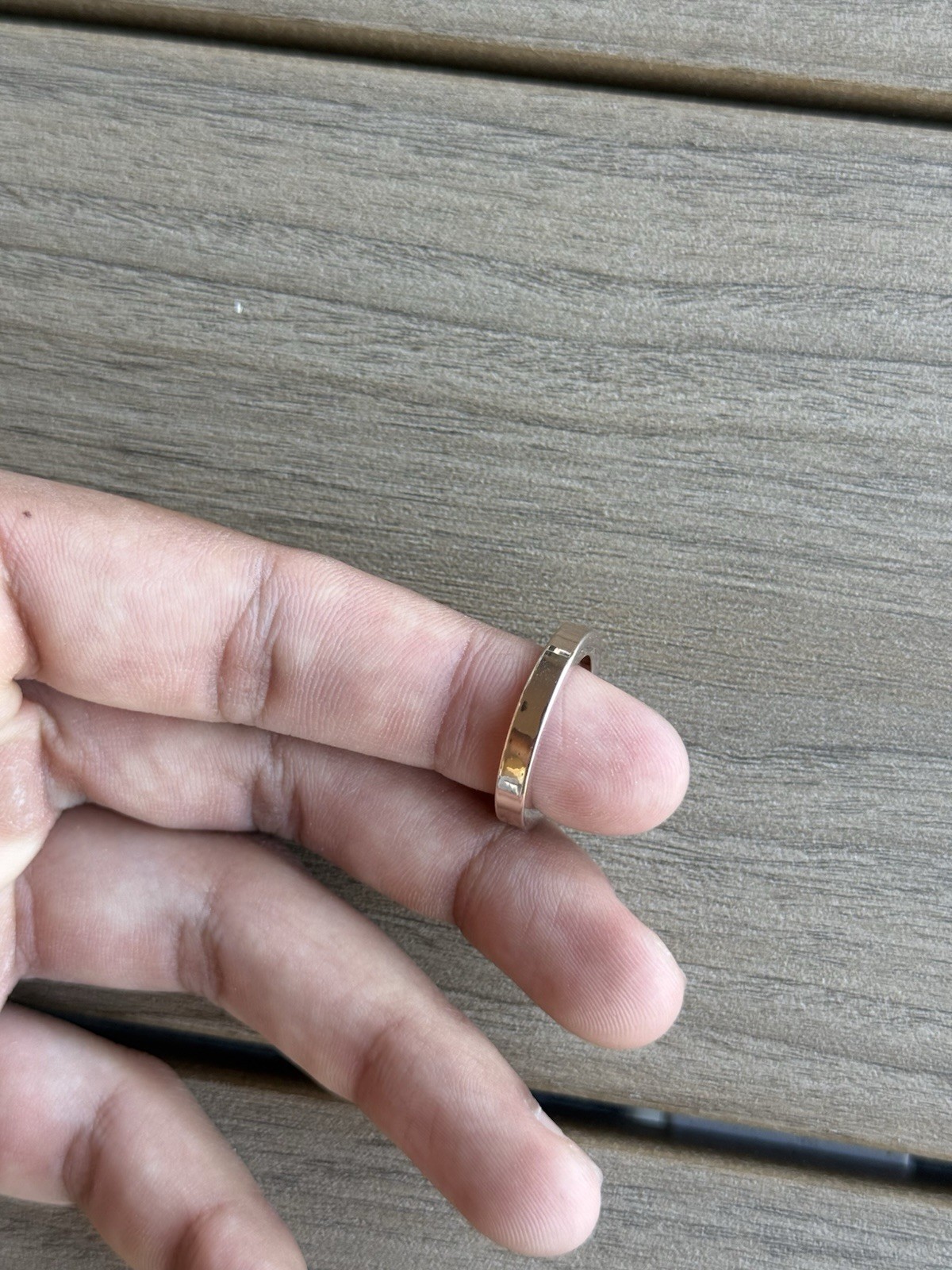 Rose Gold Rings set 3 rings 2 with diamonds pattern 1 plain