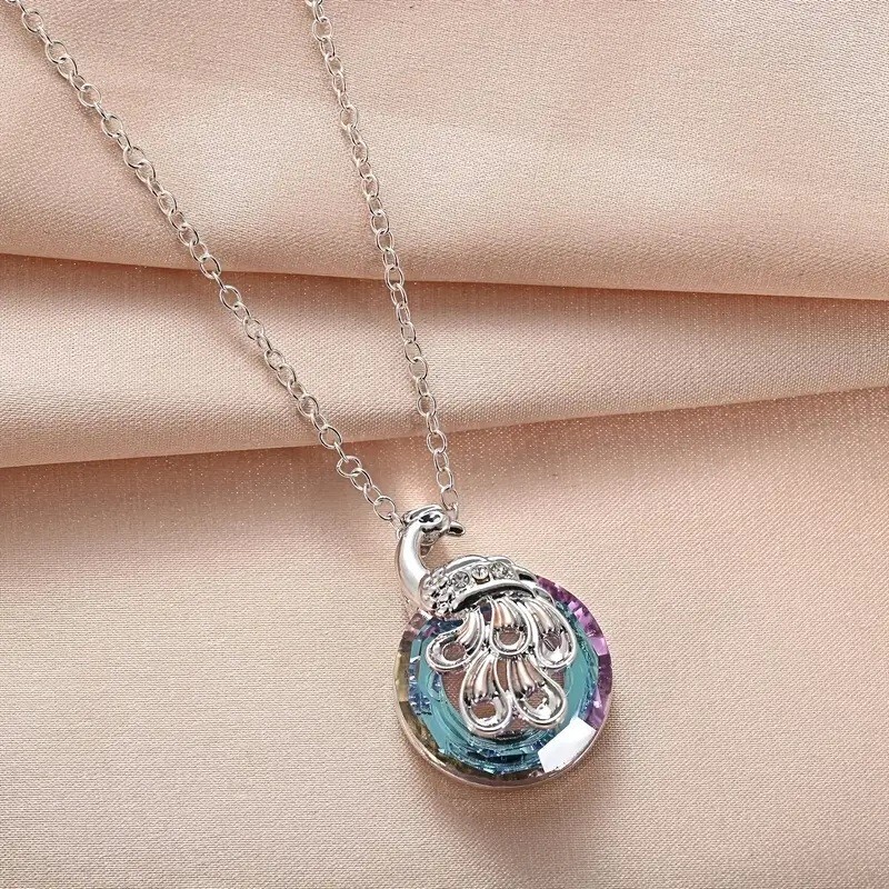 Rainbow Mystical Fire Topaz 925 Sterling Silver Charms Phoenix Pendant Necklace