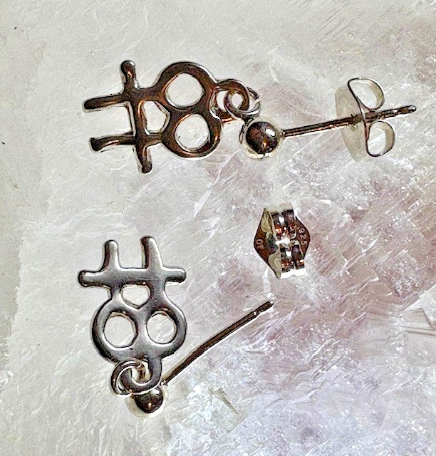 Double Venus symbol 92.5 posts w/ silver balls Lesbian LGBTQ Goddess by JKL 847