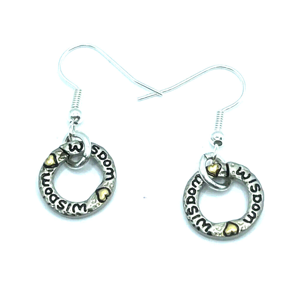 Brighton Art & Soul Wisdom Small Hoops Inspiration Silver Custom Earrings