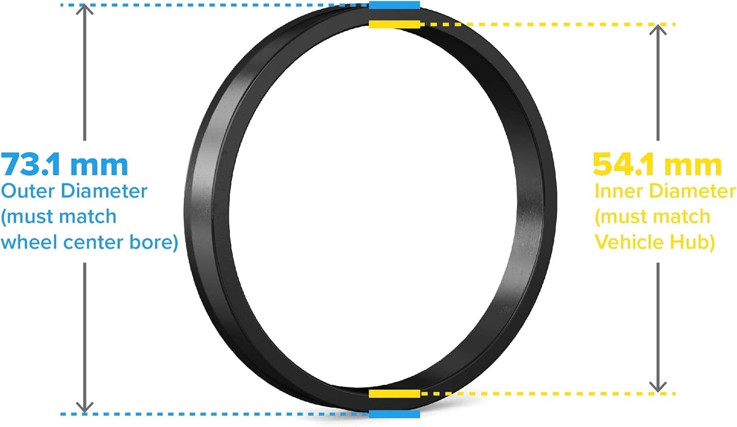 Lightweight and Corrosion-Resistant Hubcentric Rings 54.1mm ID for Scion/Toyota