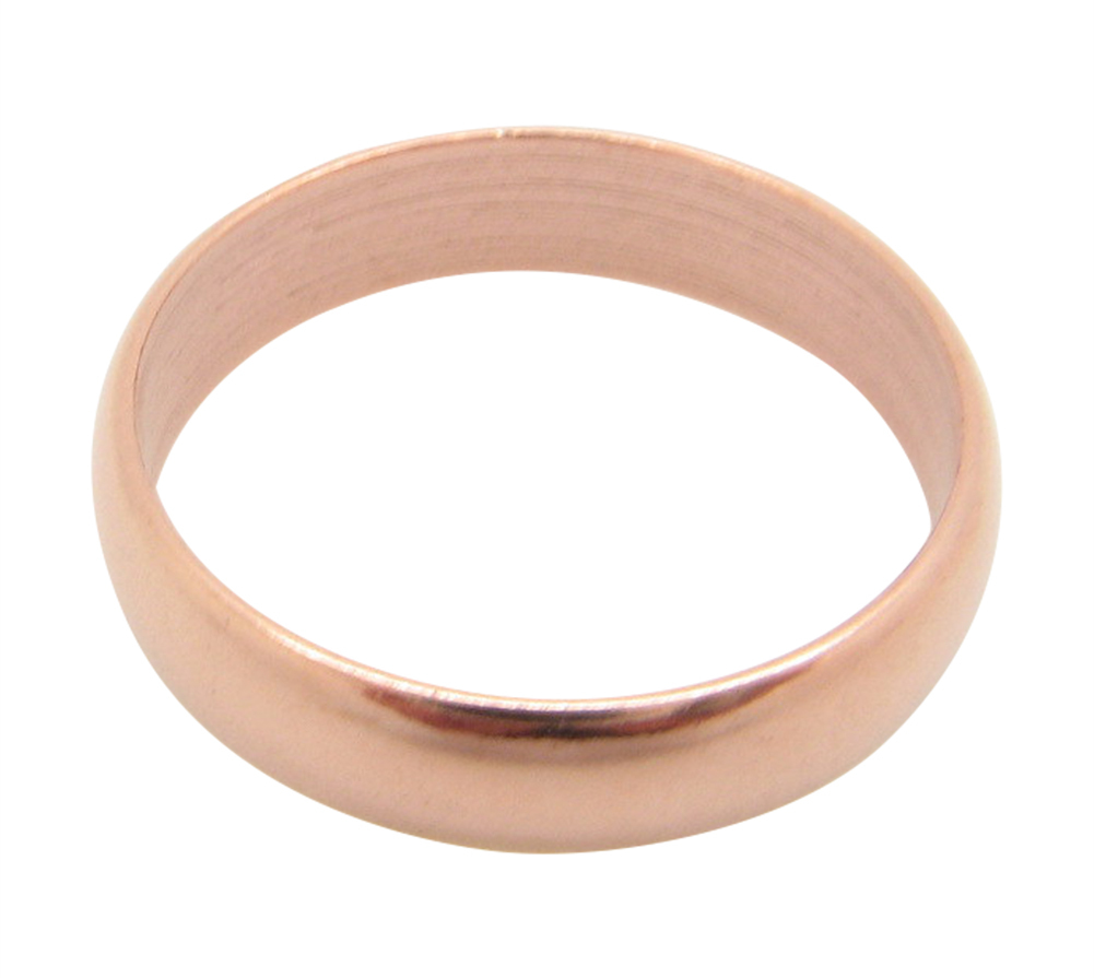 Solid Copper Band Ring CR39T – Sizes 4 thru 13 – 4.8mm wide – 3/16″ inch wide.