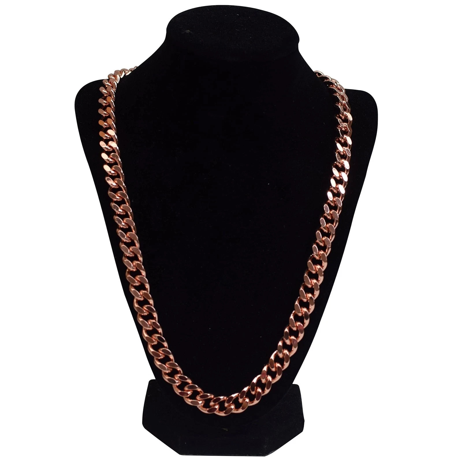 14mm Rose Gold Cuban Link Chain Necklace 316L Stainless Steel Miami Hip Hop