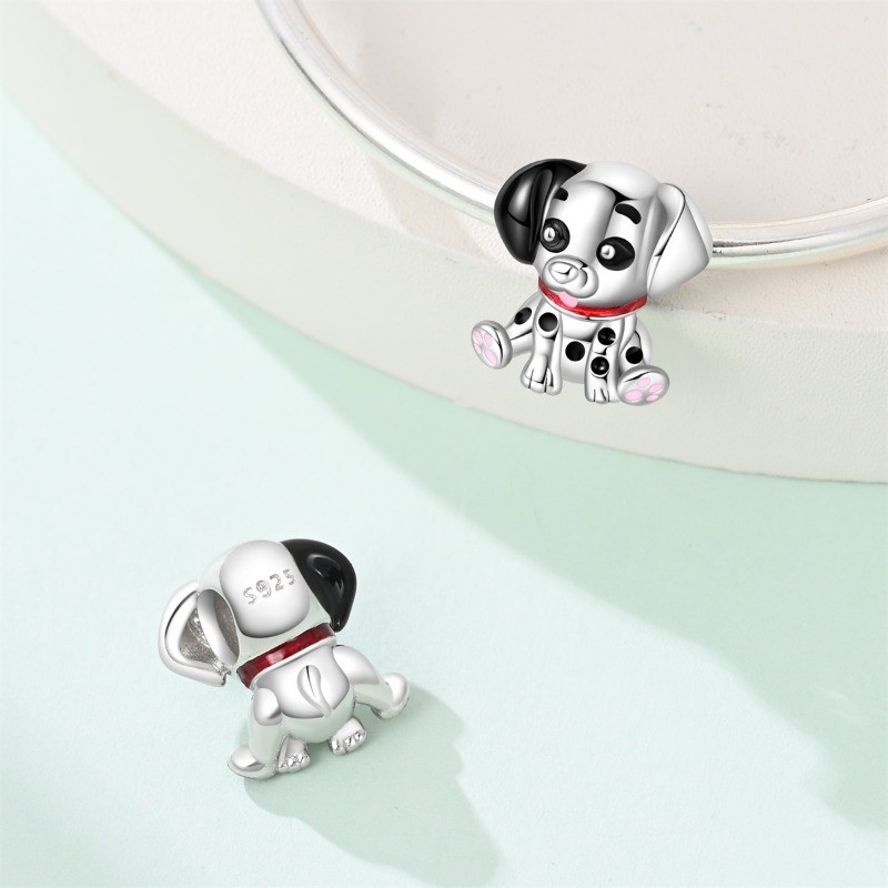 KUNSIR Sterling Silver Animal Charms –Panda Robot Dragon Pendants for Bracelets