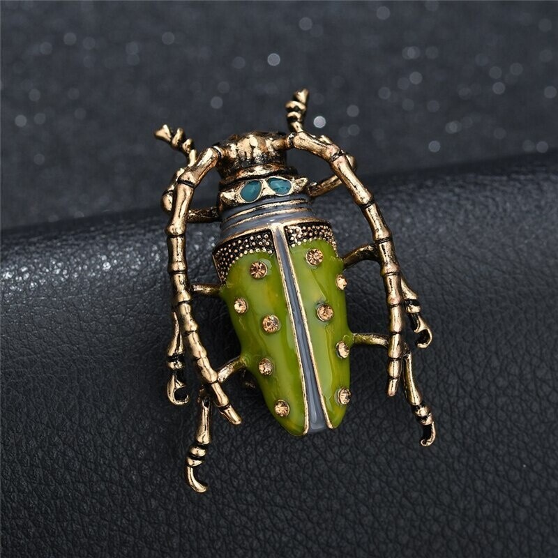 Fun Simulation Beetle Metal Brooch Woman Clothing Pin Insect Alloy Brooches Gift