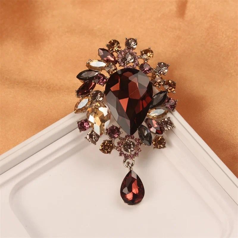 Vintage Animal Brooches Party Banquet Jewelry Baroque Corsage Shiny Pin Badges