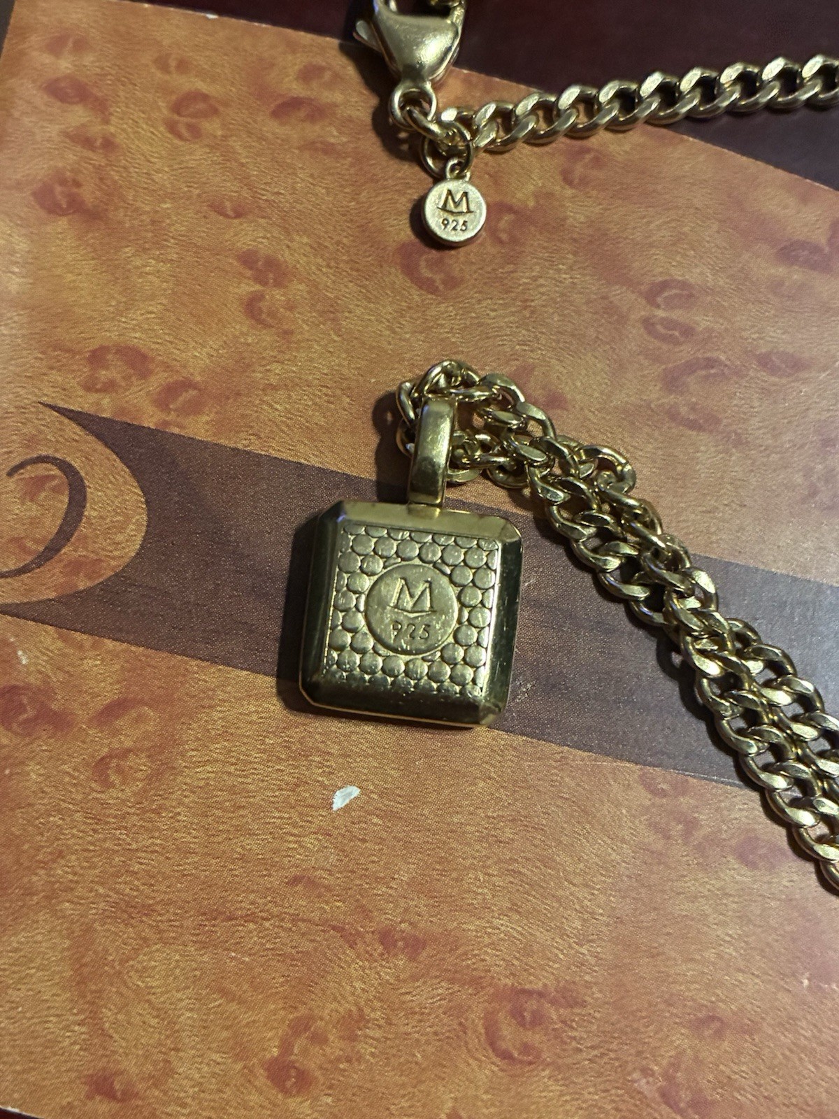 Movado 22’ 925 Sterling Silver 14k GP Men’s Chain 400$ in store