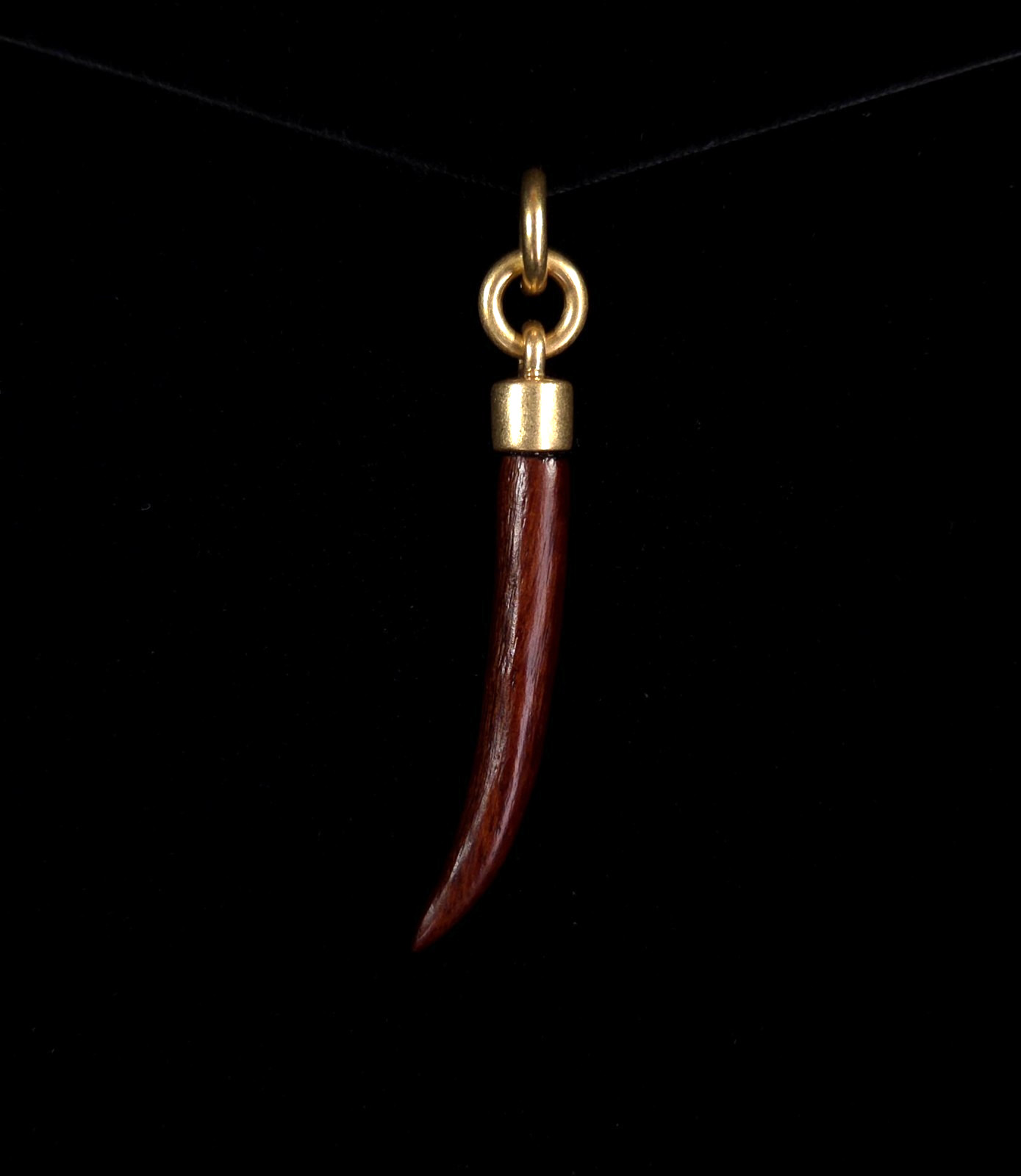 India Hicks Wooden Horn Charm Rosewood Womens Gold Tone Jewelry Retired