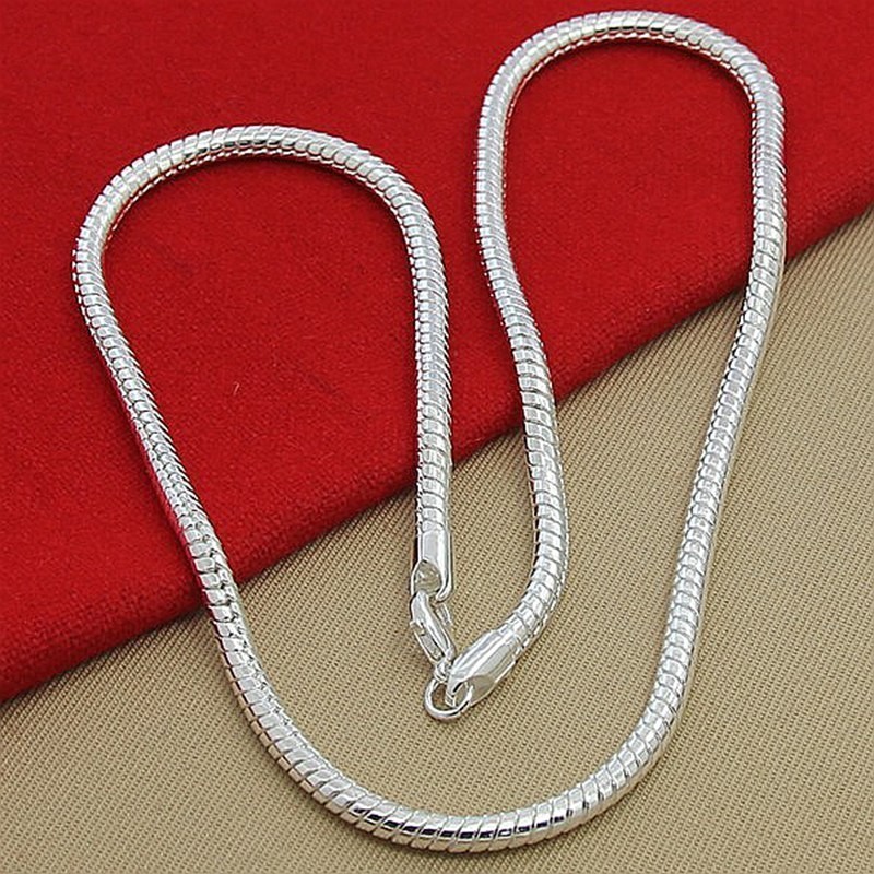 3mm Snake Chain Necklace 8 Inch 20cm Silver Gold Tone Unisex Wedding Jewelry