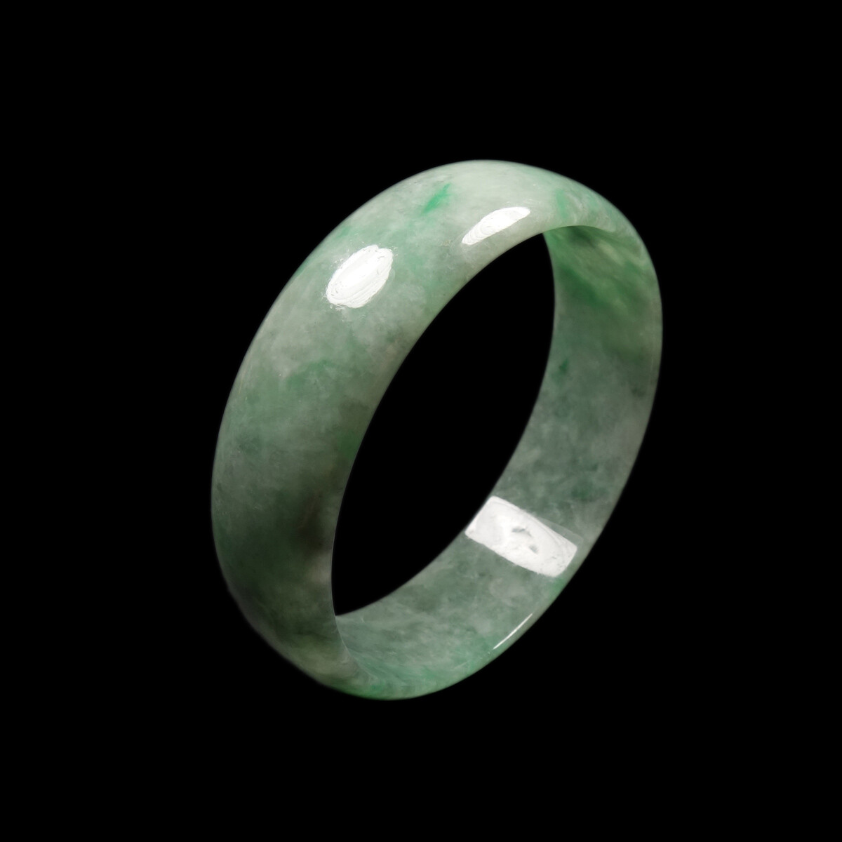 53mm Certified Grade A 100% Natural Green Jadeite Jade Bracelet Bangle 01371