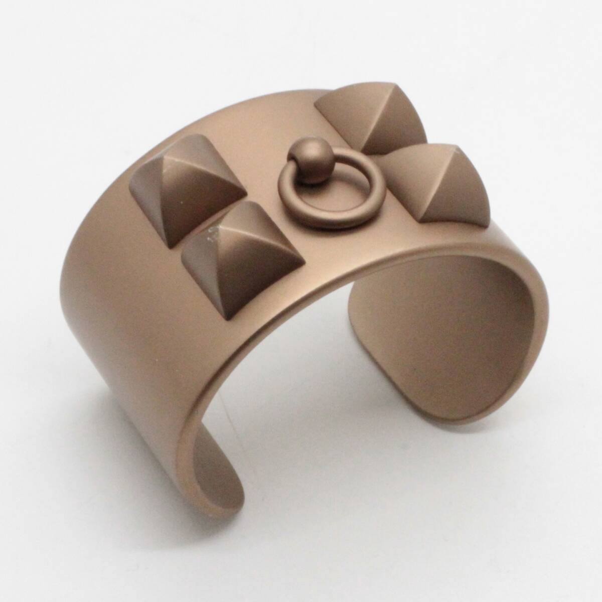 Hermès Coryedosian Sunset Aluminum Bracelet Bronze 16.0cm Width 4.0cm