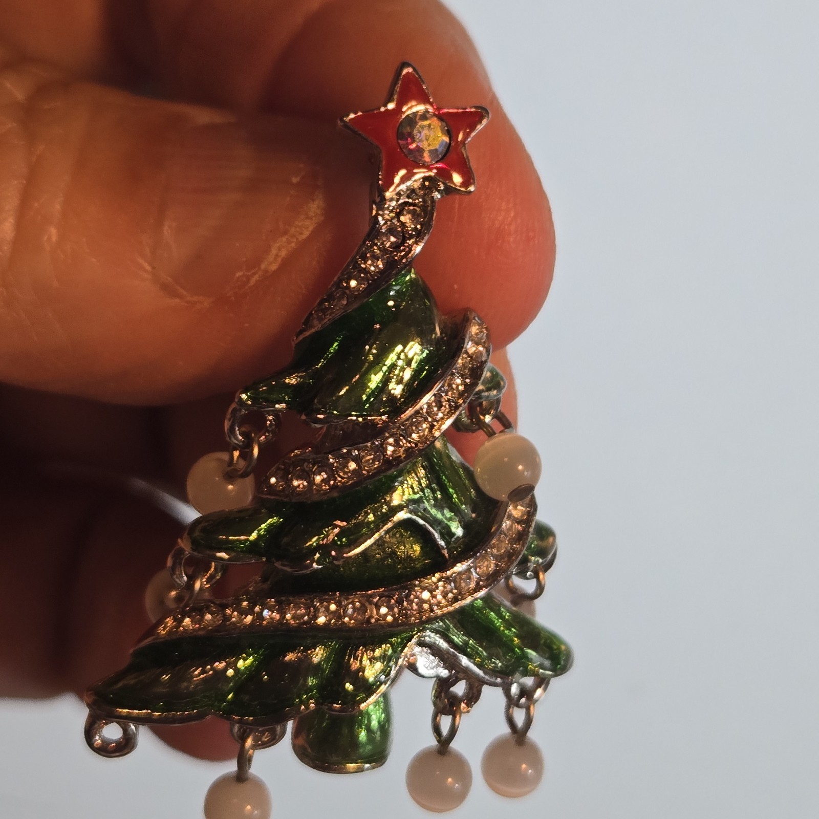 Roman, Inc. Merry Christmas Tree Brooch Pins Lot Of Three