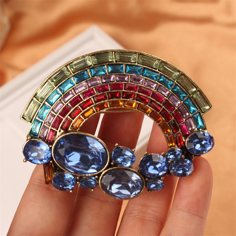 Vintage Animal Brooches Party Banquet Jewelry Baroque Corsage Shiny Pin Badges