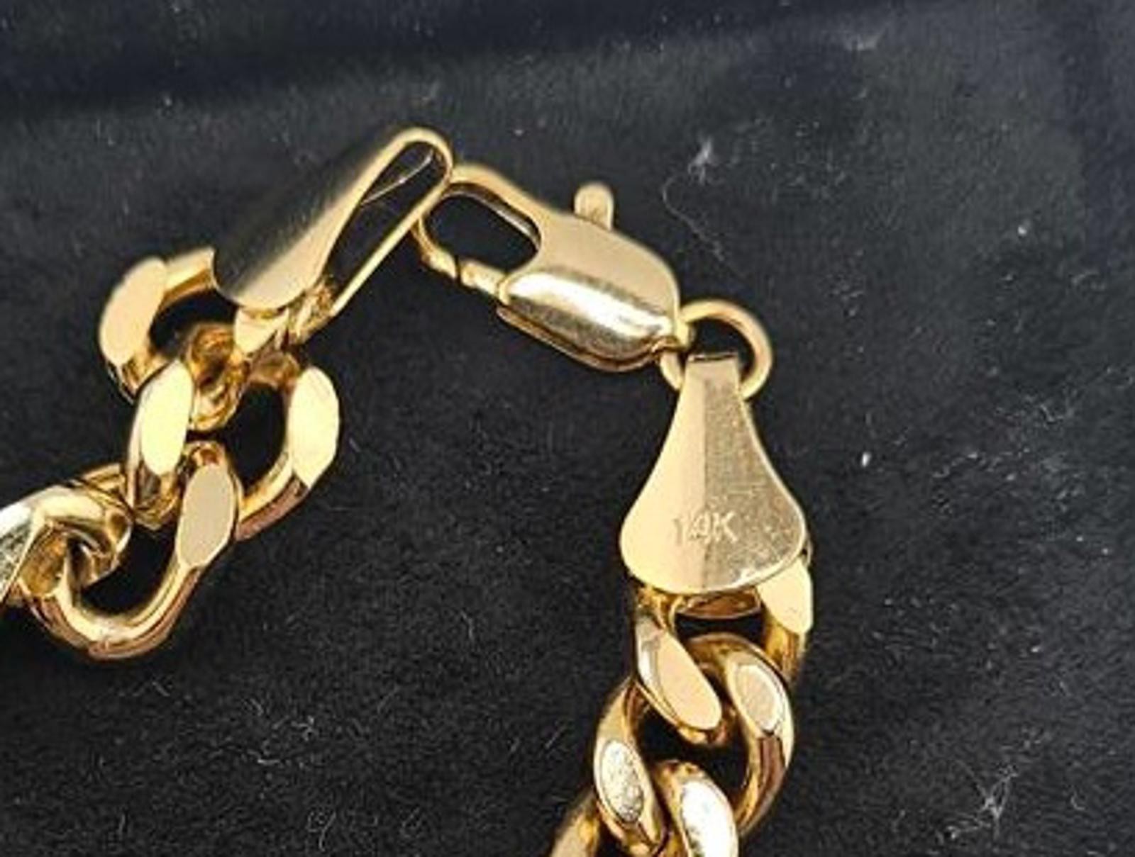 8.5in 14k Gold Plated 7.8mm Miami Cuban Bracelet