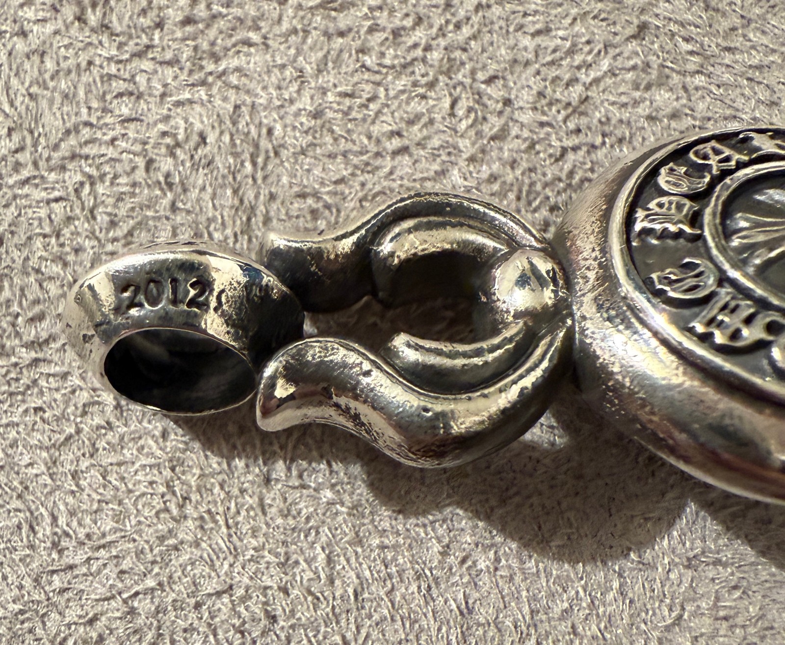 Chrome Hearts 🖤 Large Cross Ball Pendant Horshoe & Cross Design 925 *Pre Owned*
