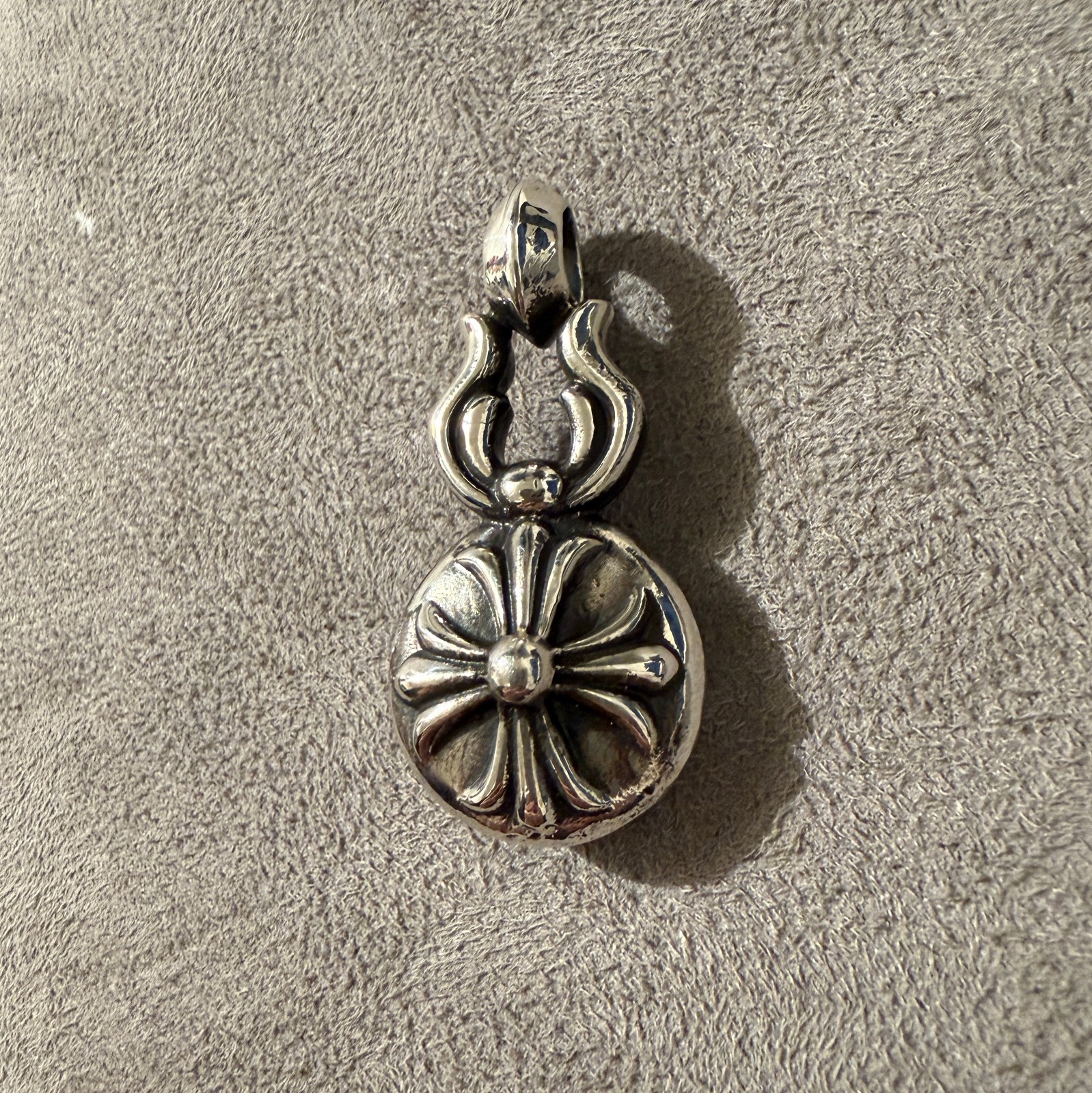 Chrome Hearts 🖤 Large Cross Ball Pendant Horshoe & Cross Design 925 *Pre Owned*
