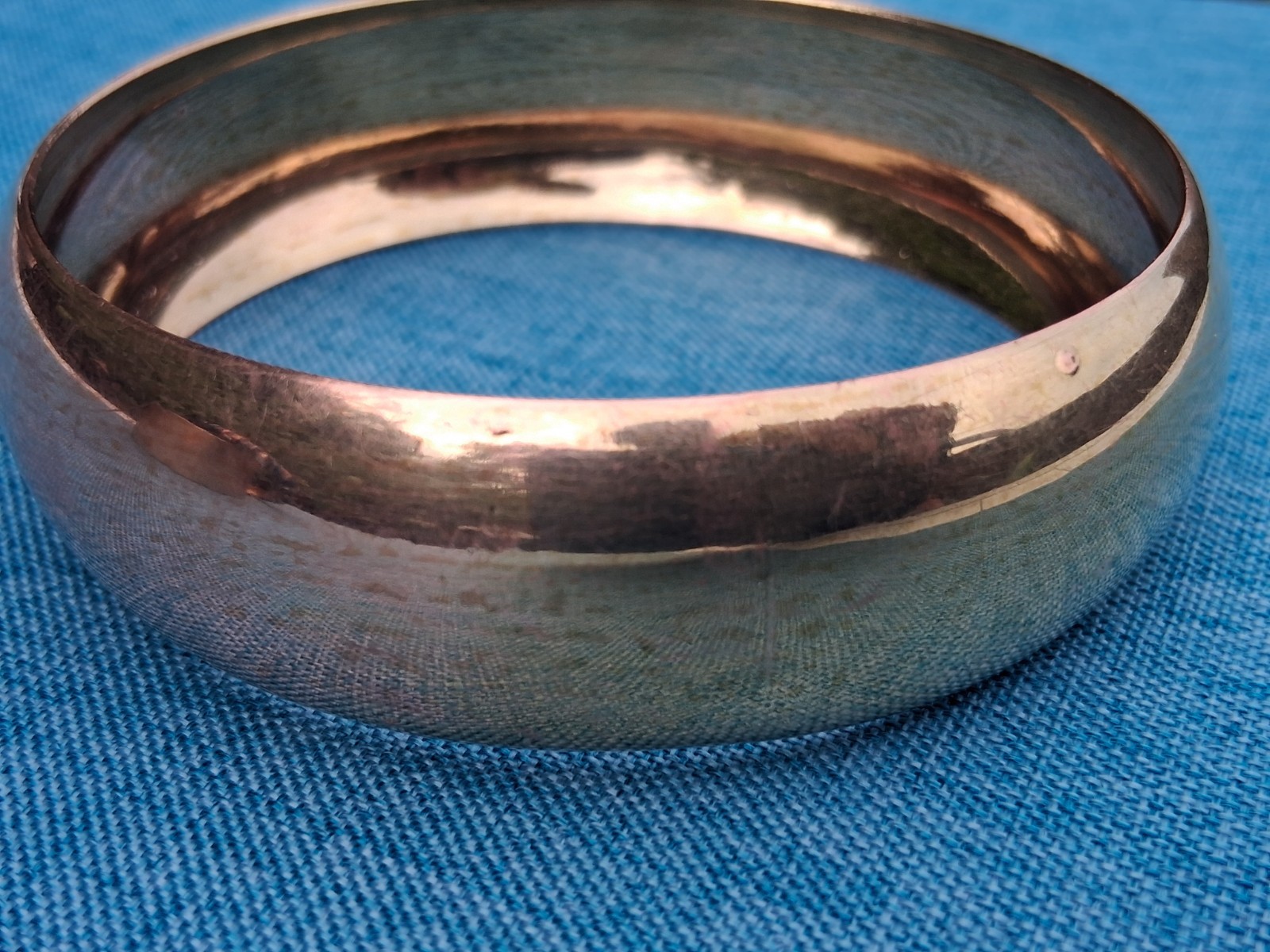 Vintage 70s Oversized Brass Statement Cuff Bracelet 3.5″ inner Forearm Cuff 39g