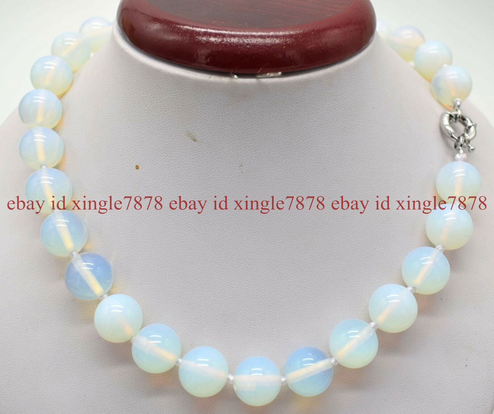 6/8/10/12/14mm Natural White Sri Lanka Moonstone Round Gems Beads Necklace 20″