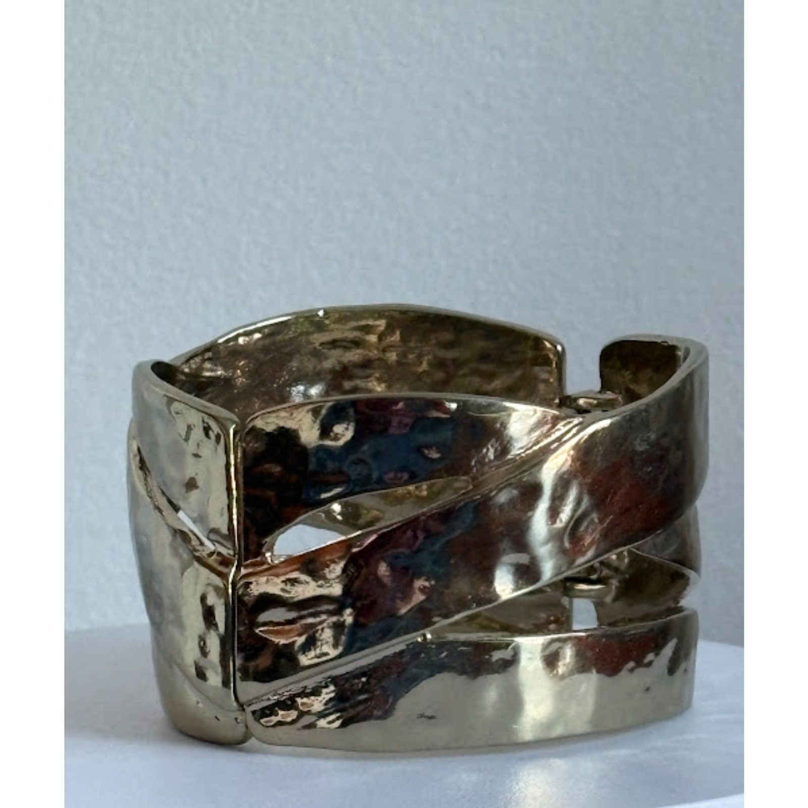 Hinged Cuff Gold Bracelets