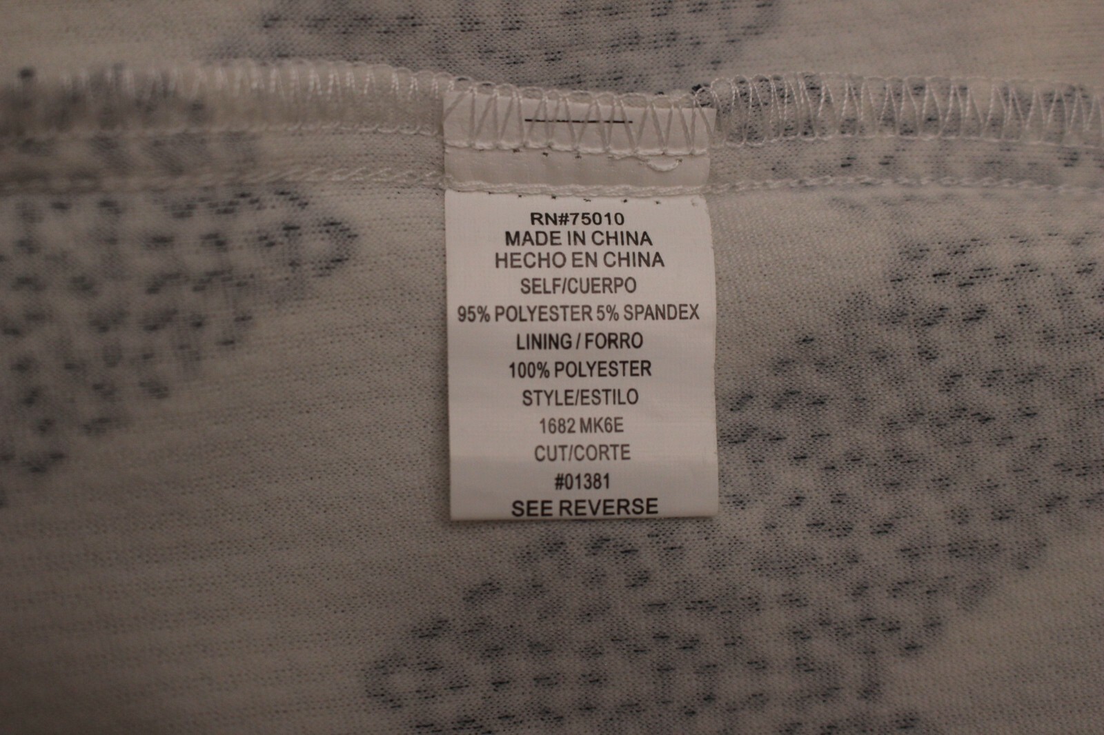 JODI KRISTOPHER Ladies dress size S white black short Low back polyester spandex
