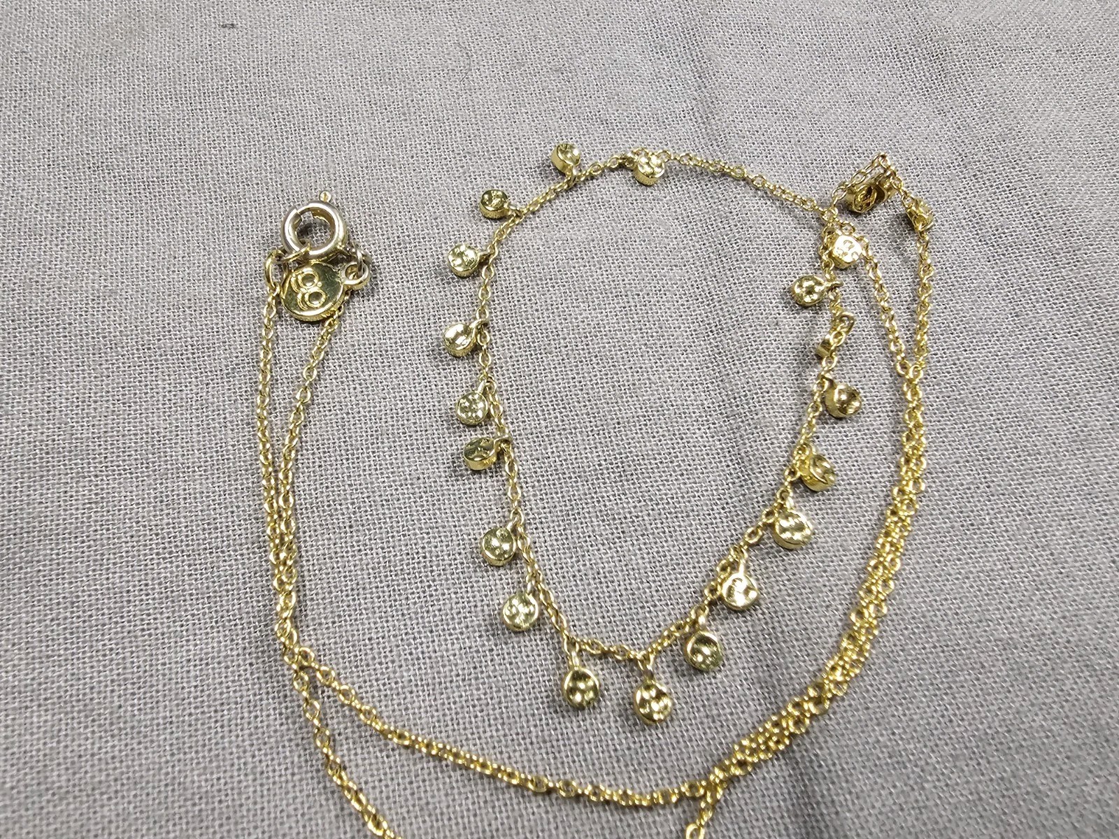 Beautiful Gorjana Rhinestones Necklace Goldtone Gift C98