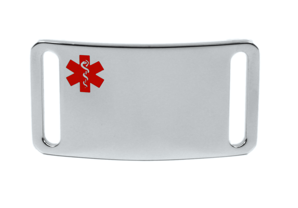 Medical Alert ID Tag. Sold without band. Free engraving & medical vallet card!