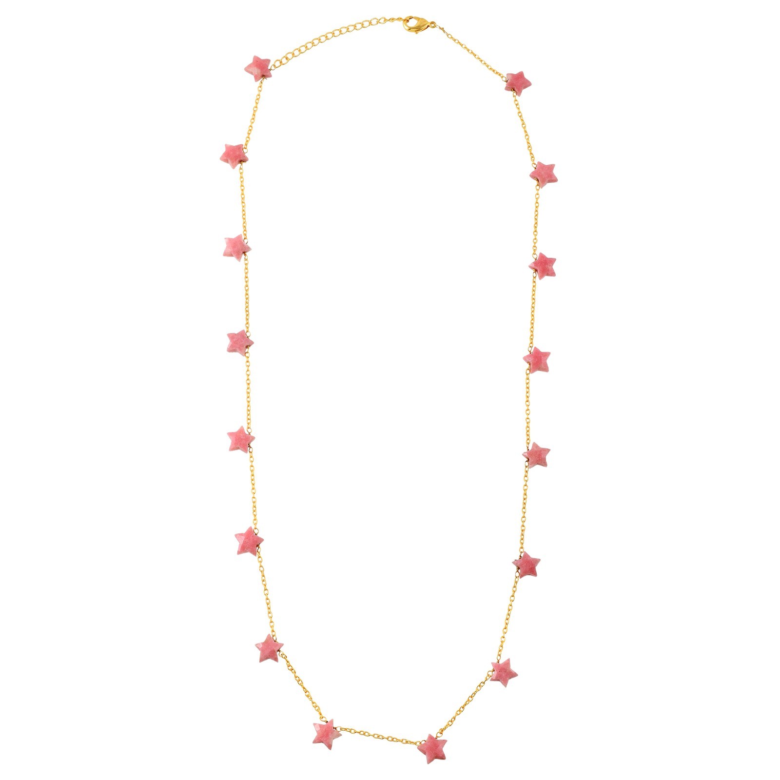 Celestial Star Gemstone Necklace Gold Plated 925 Sterling Silver Clasp