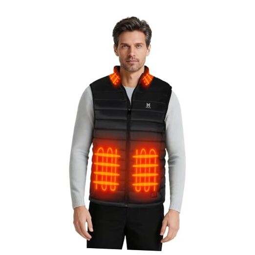 MRAWARM Heated Vest, Lightweight Electric Heated Vest for Men X-Large Black-us