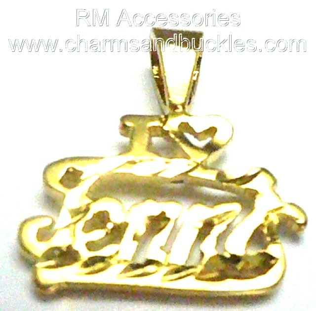 I Love Tennis Charm Sports Pendant EP Gold Plated with a Lifetime Guaranteed