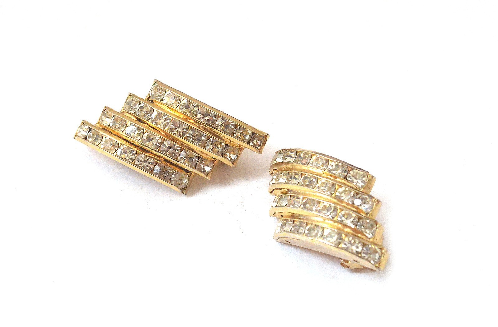 Vintage Butler And Wilson Crystal Clip On Earrings
