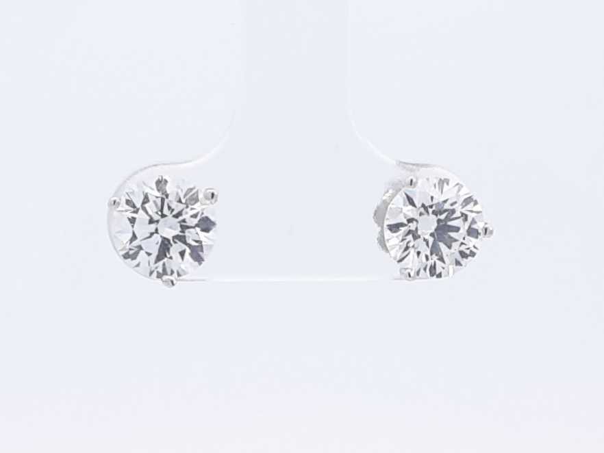 2.10ctw Lab Grown Diamond Stud Earrings In 14k White Gold 1.1 Grams Vc0723srxmia