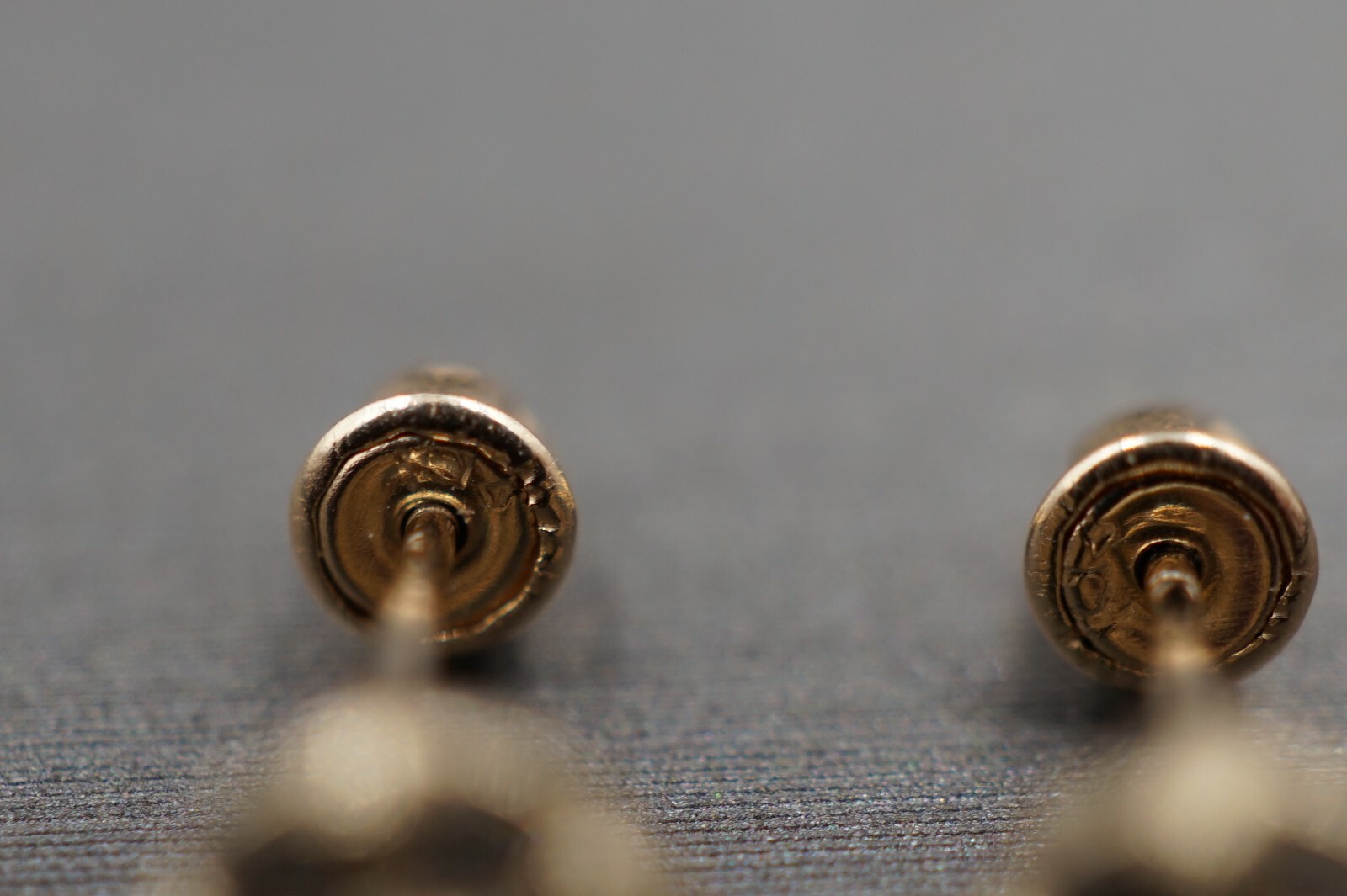 14K Solid Yellow Gold 5.8MM Small Flower CZ Safety Screw Back Stud Earrings.