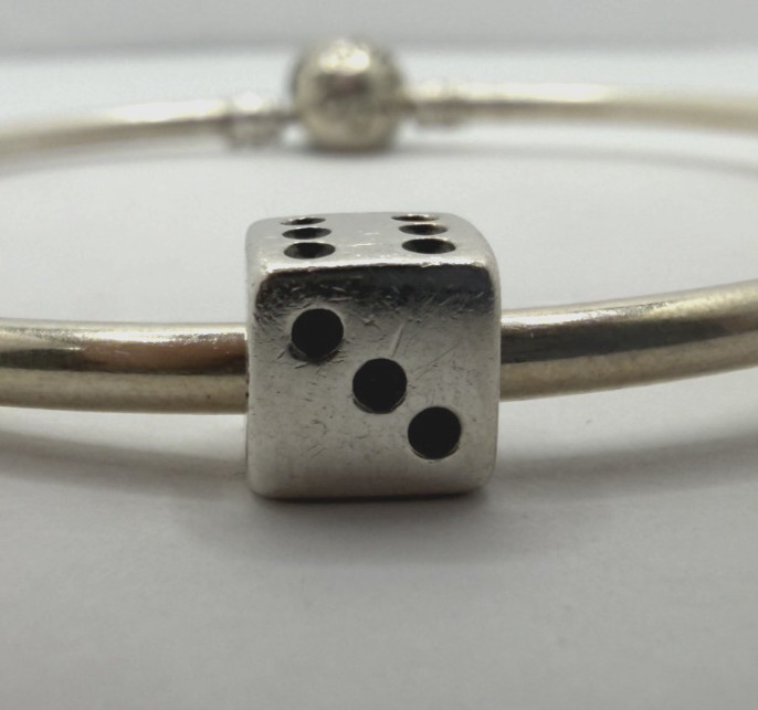 Pandora Sterling Silver Games Dice Charm #791269 [066WER]