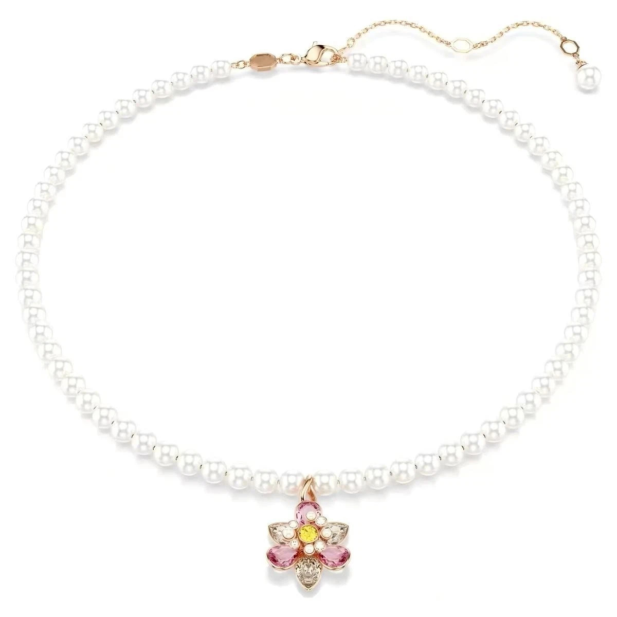 Swarovski ldyllia Flower crystal pearl necklace