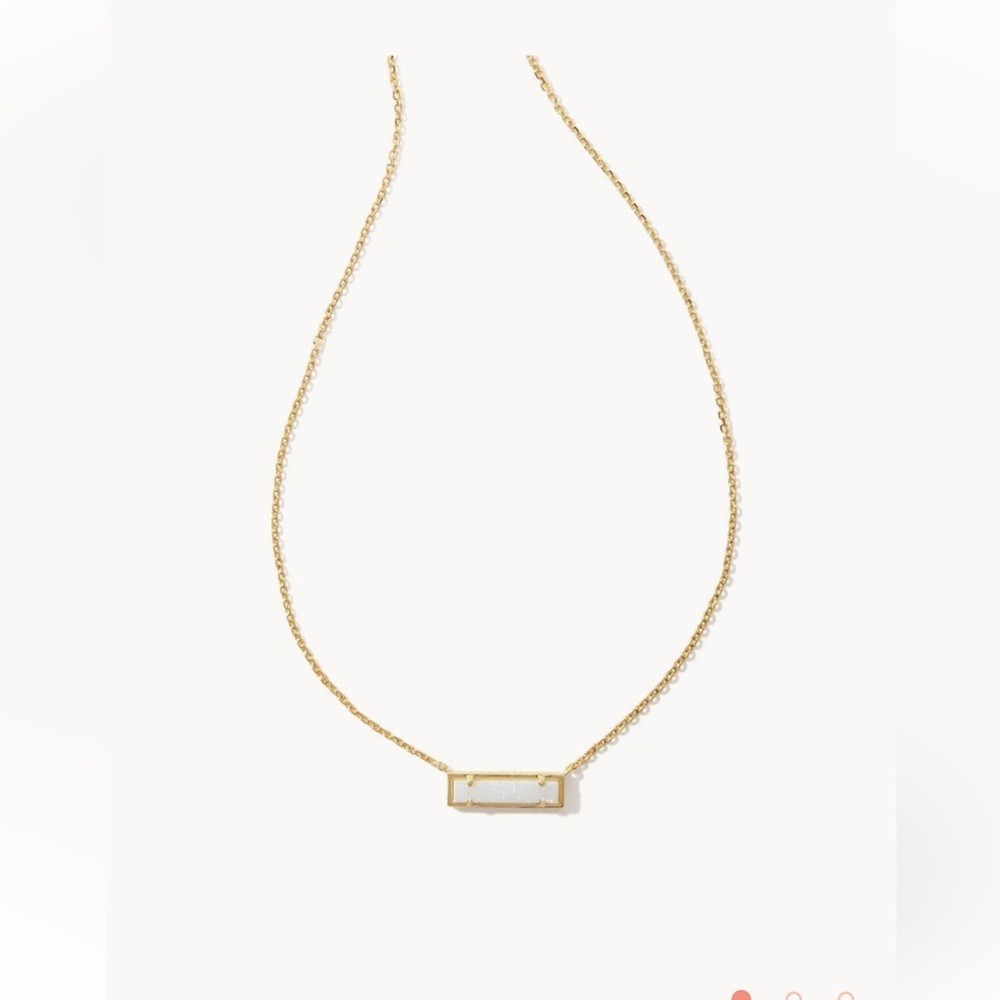 Kendra Scott Leanor Iridescent Drusy Gold Short Pendant Necklace COPY