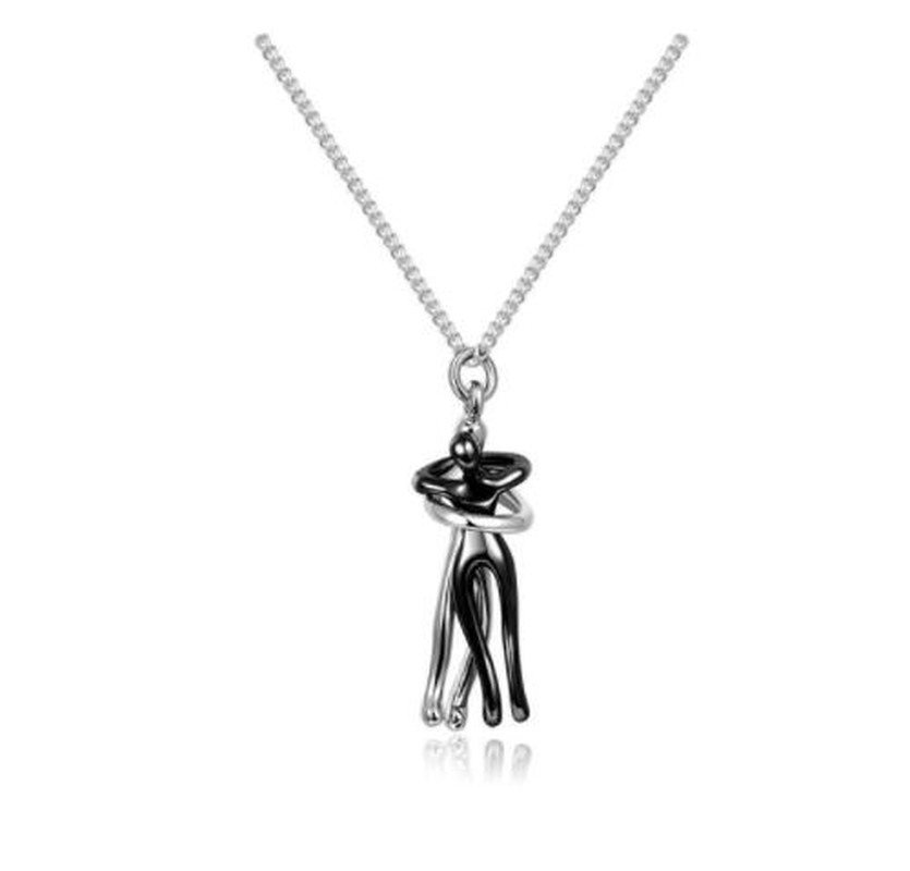 Love Hug Necklace Unisex Men Women Couple Jewelry Simple Temperament Clavicle Ch