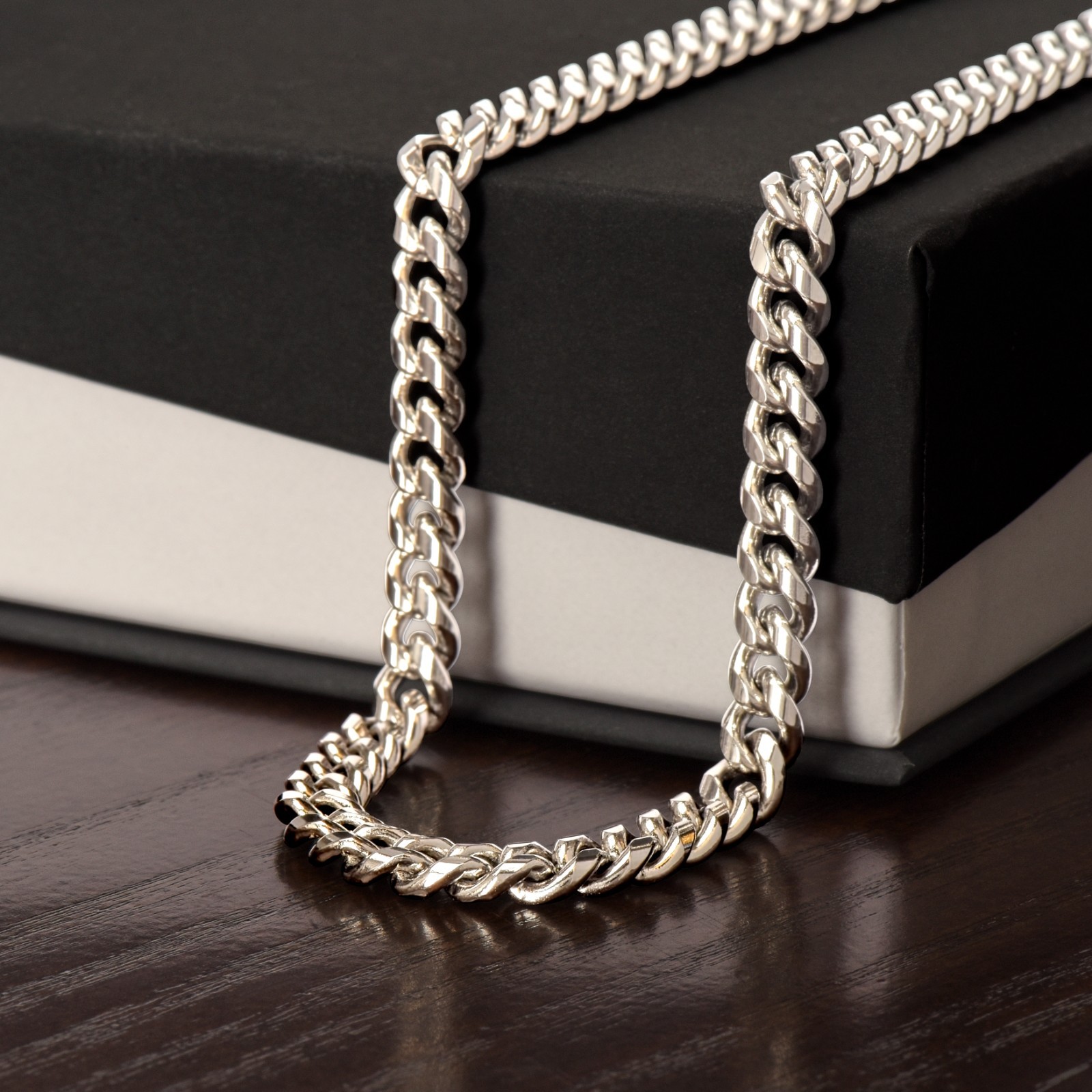 To My Son from Mom Necklace Cuban Link Chain, Mother and Son Encourage Bday Gift