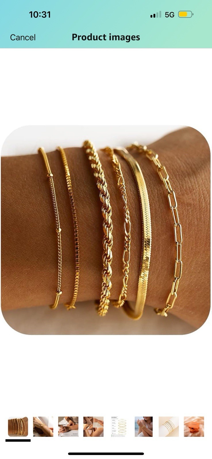 Gold Bracelets For Women Waterproof 14k Gold Plated Jewelry
