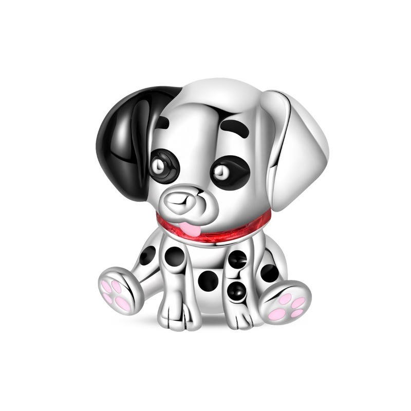KUNSIR Sterling Silver Animal Charms –Panda Robot Dragon Pendants for Bracelets