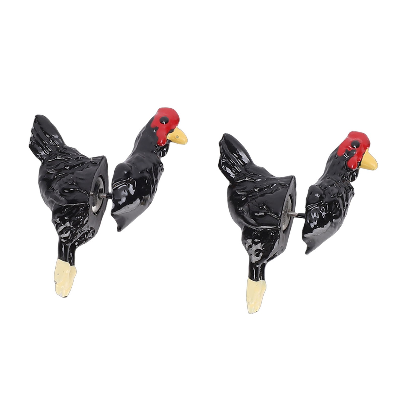 1-Novelty 3D Chicken Stud Earrings For Festival Holiday Lightweight Resin