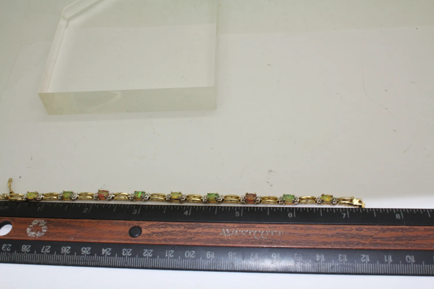 FAS .925 S.S. MULTI COLOR OPAL PANEL bracelet 7″