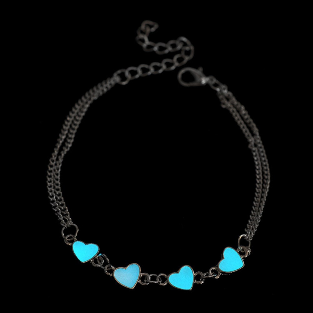 Luminous Beach Heart Anklet/Bracelet – Fashion Jewelry Glow In The Dark