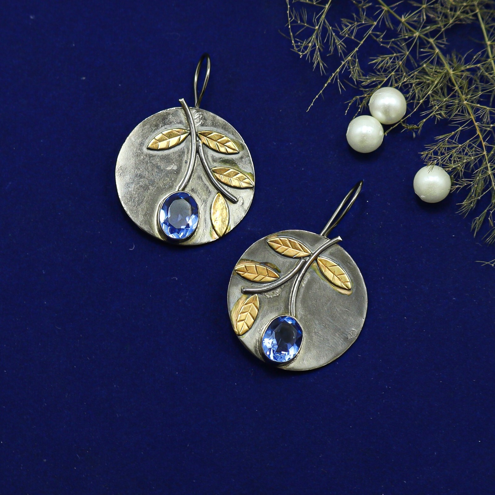 Tanzanite Gemstone 925 Silver Earrings Handmade Jewelry 1.95″ For Wadding Gifts