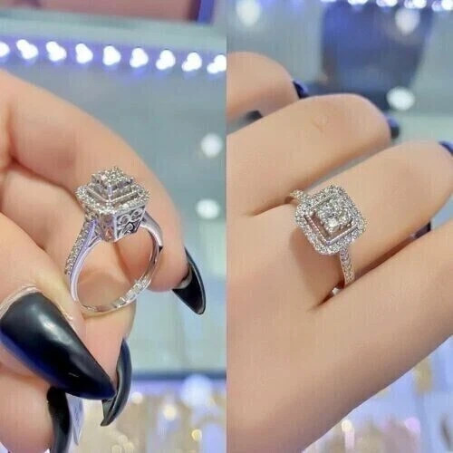 2.50 Ct Round Cut Simulated Diamond Stunning Band Ring 14k White Gold Plated