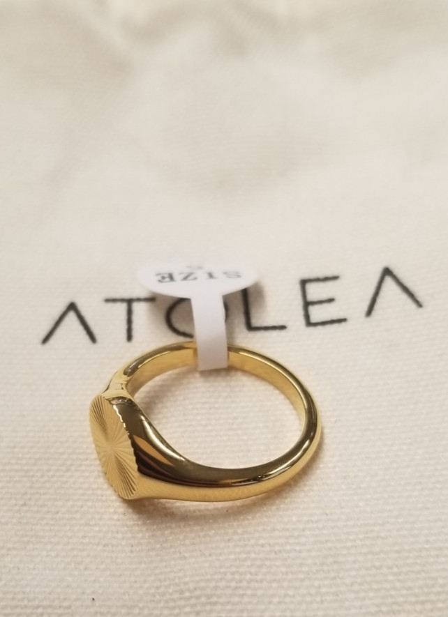 Atolea Sun Signet Ring sz 6