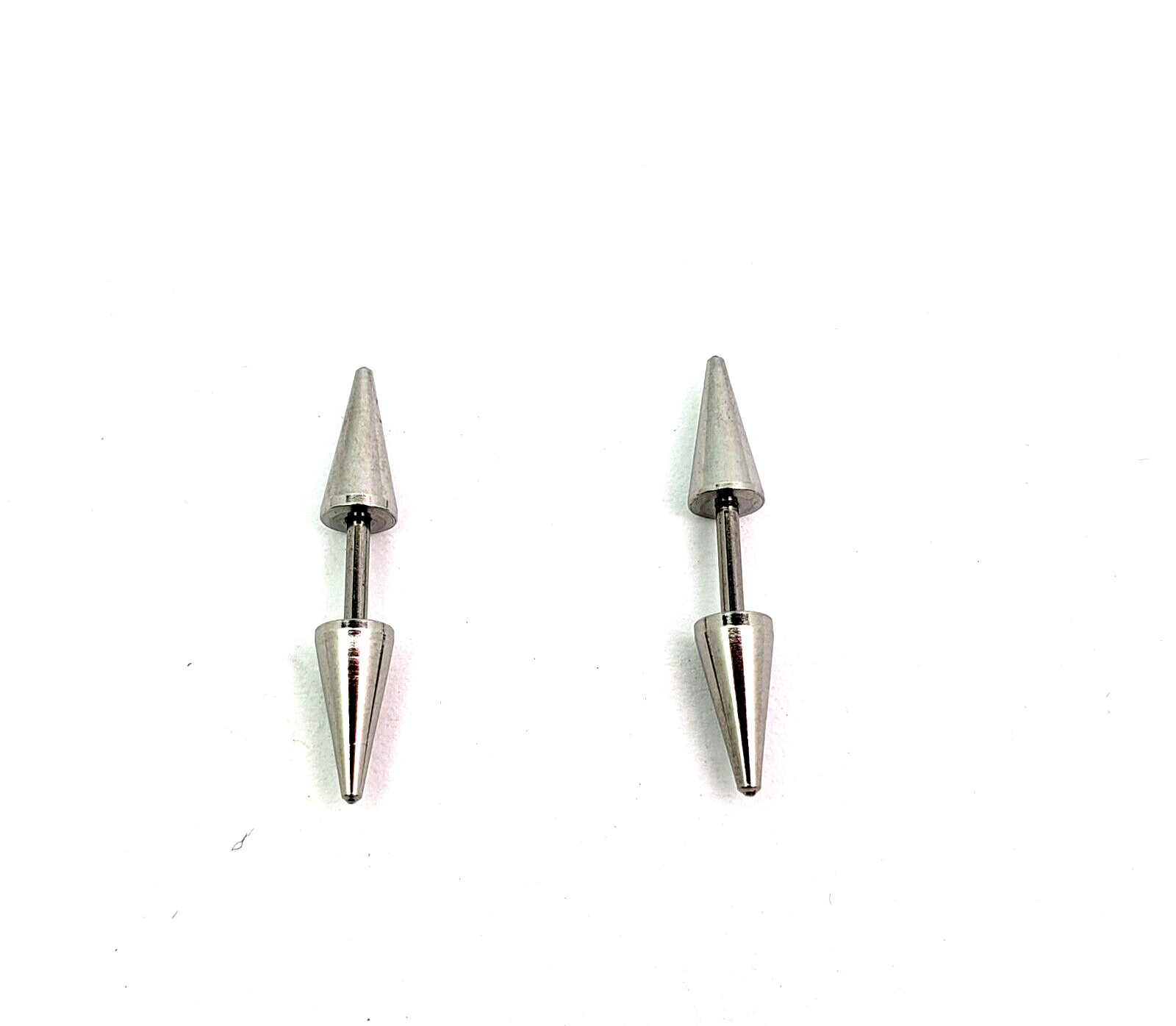 Unbranded Adult Fashion Costume Jewelry Silver Edgy Hard Spike Stud Earrings
