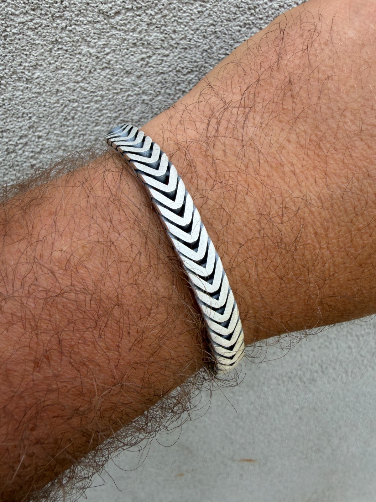 Custom 3 Link Miami Cuban Python Bracelet 12mm Real 925 Silver Oxidized Finish