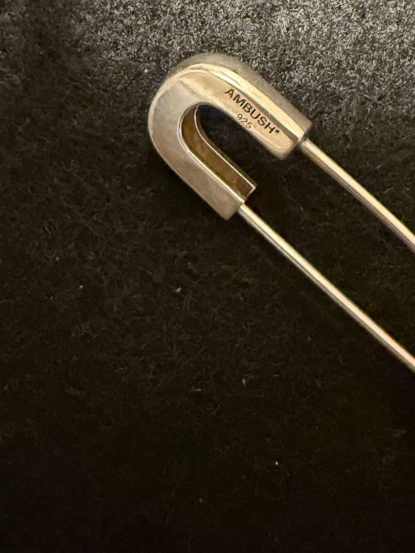 AMBUSH Banana Charm Safety Pin Silver 925 Single Earring H6.4cm x W2.5cm