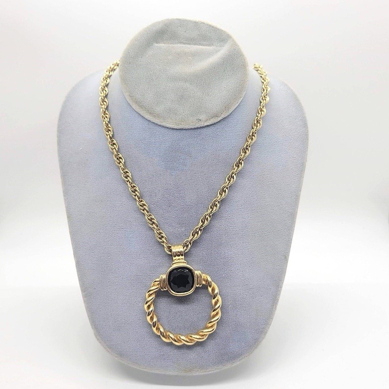 Vintage Givenchy Long Chunky Door Knocker Necklace 35 In. – 38 In. (B4, R2, 2)