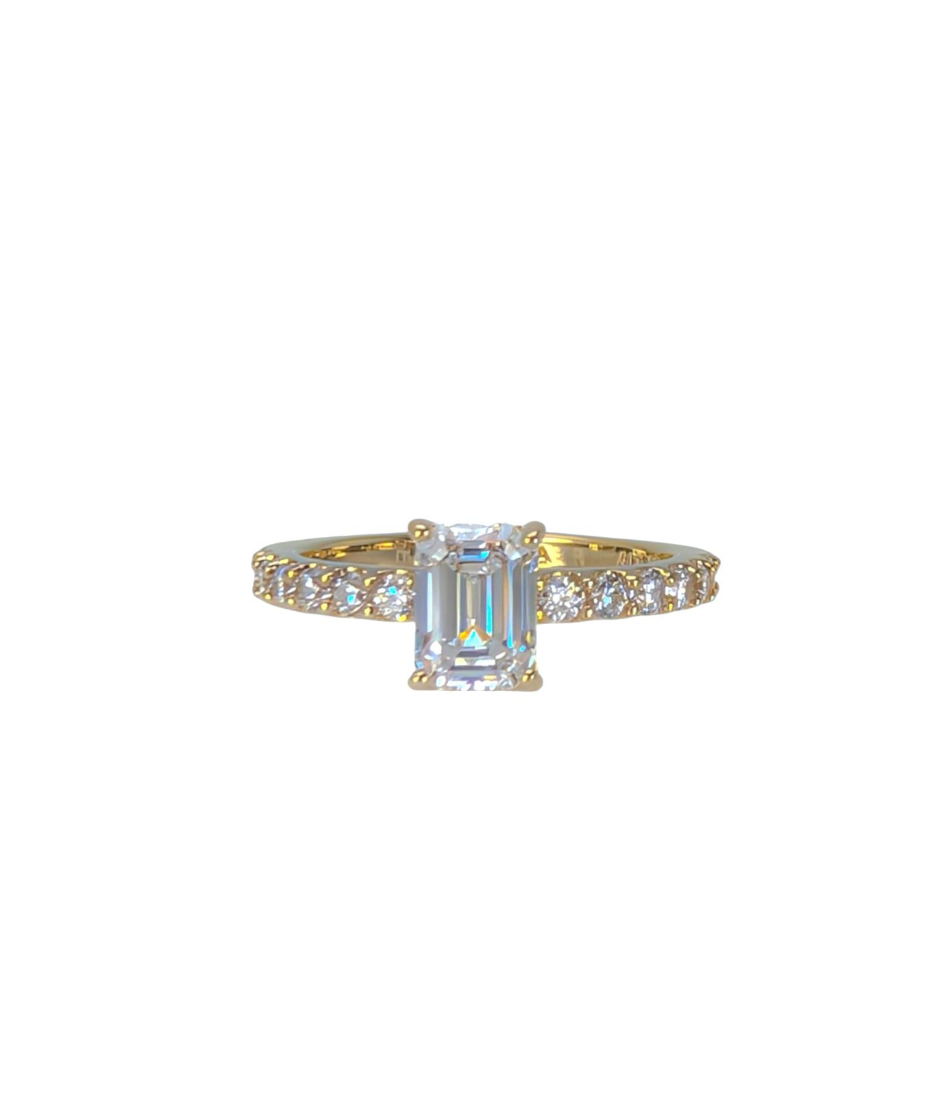 New 100% Authentic PANDORA 14k G Pave Sparkling Rectangular Halo Ring 164506C01